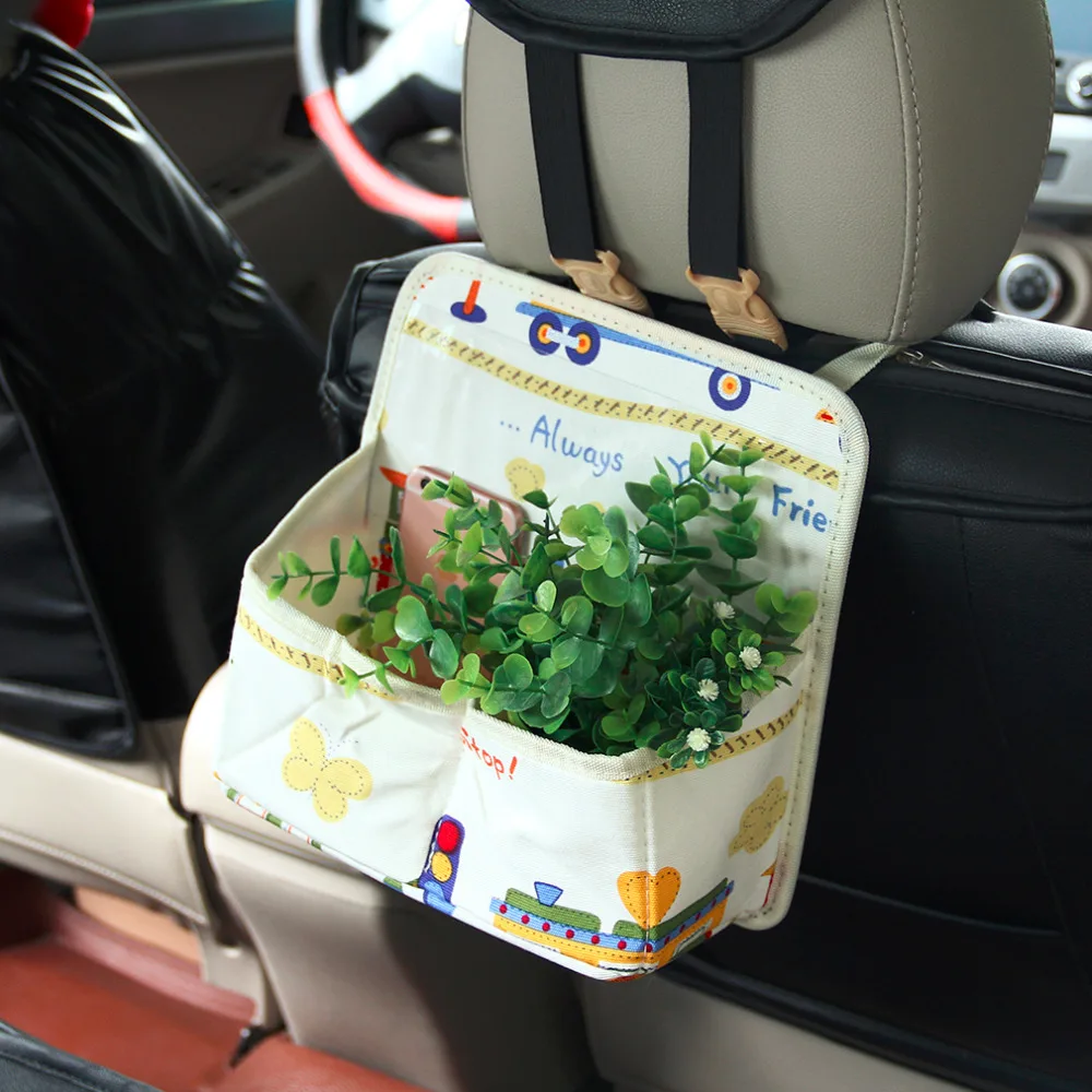 Мультяшный животный Печатный автомобильный Органайзер на заднюю часть большой емкости салон автомобиля транспортного средства Стайлинг заднее сиденье Чехол Органайзер