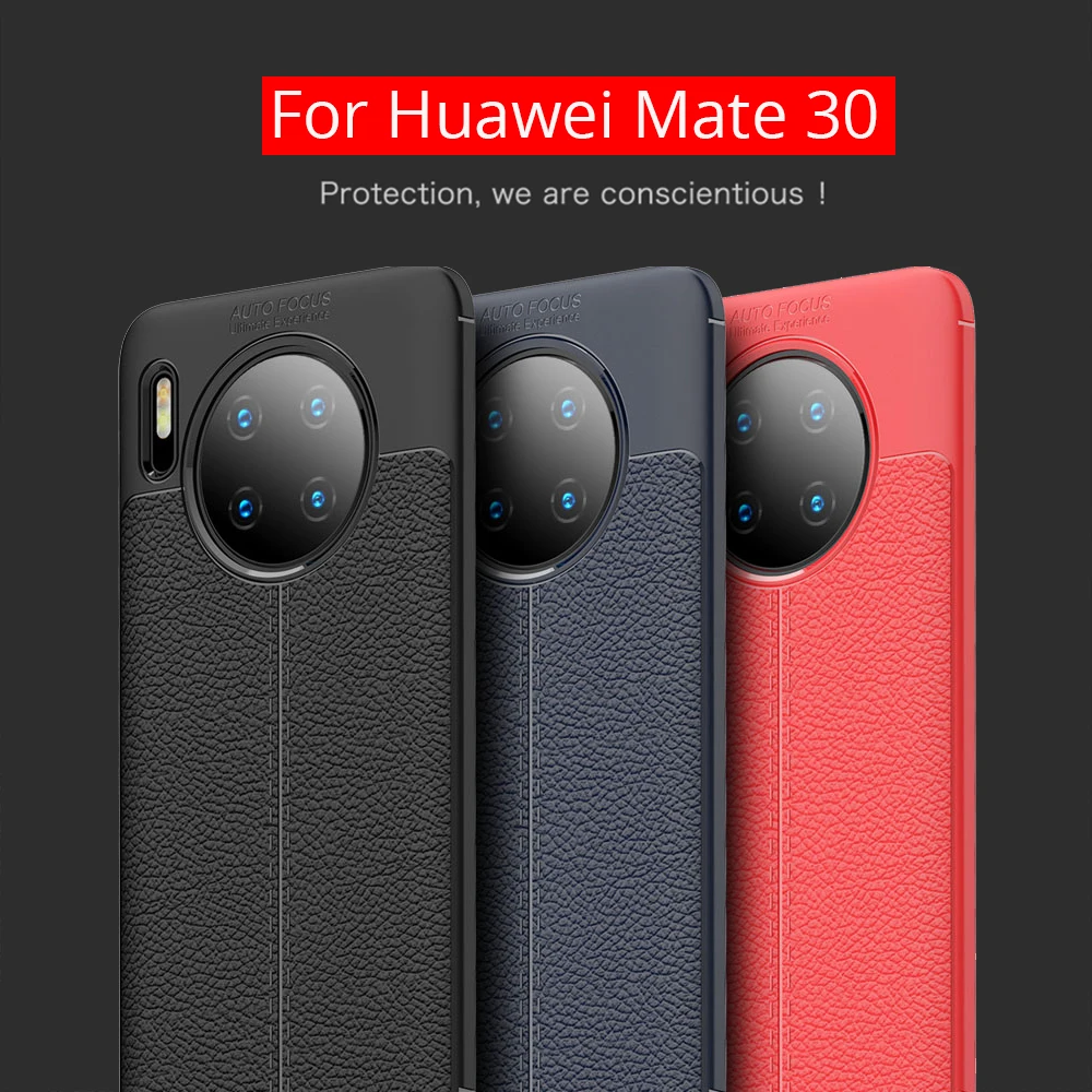 Кожаный чехол для huawei mate 30 mate 30 Pro, чехол, мягкий силиконовый бампер, чехол для телефона, чехол для huawei mate 30 Pro 20 Lite