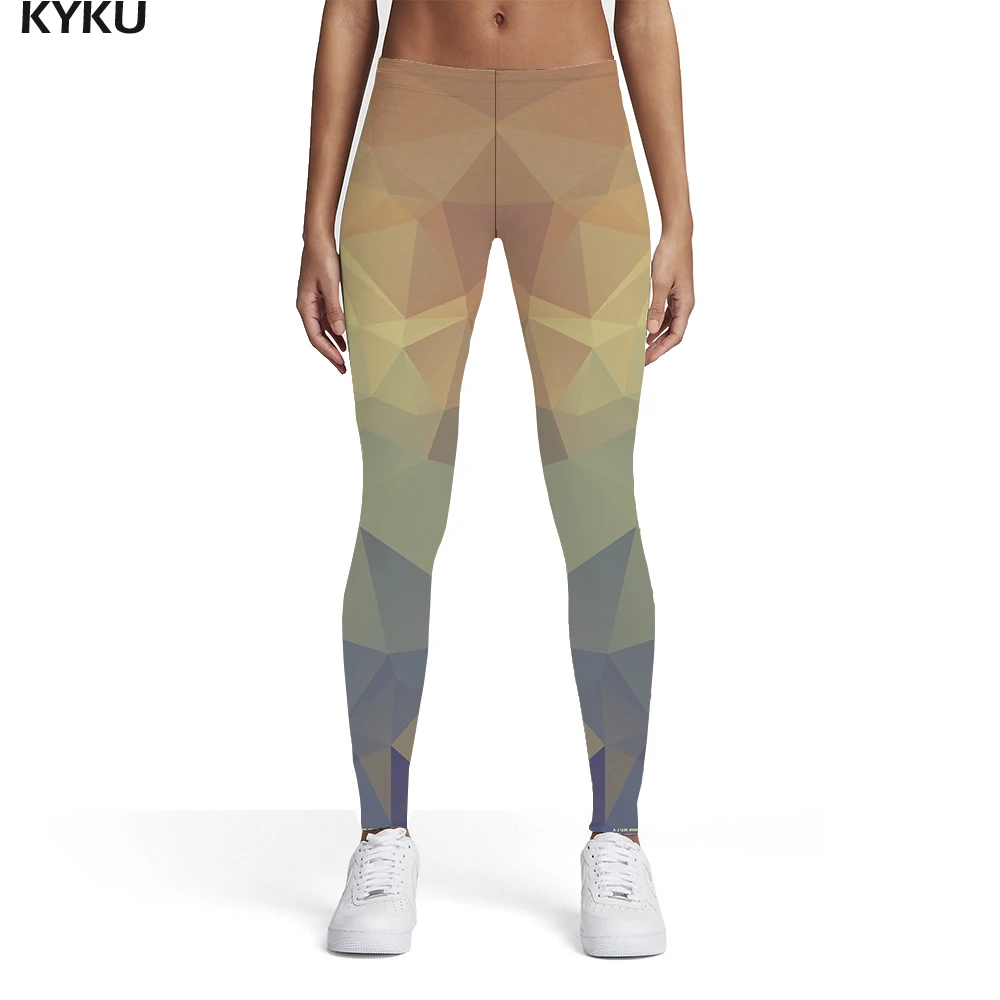 amazon leggings KYKU Cube Leggings Women Geometry Elastic Green Trousers Novel Sexy Womens Leggings Pants Jeggings Slim Skinny Pencil fabletics leggings Leggings