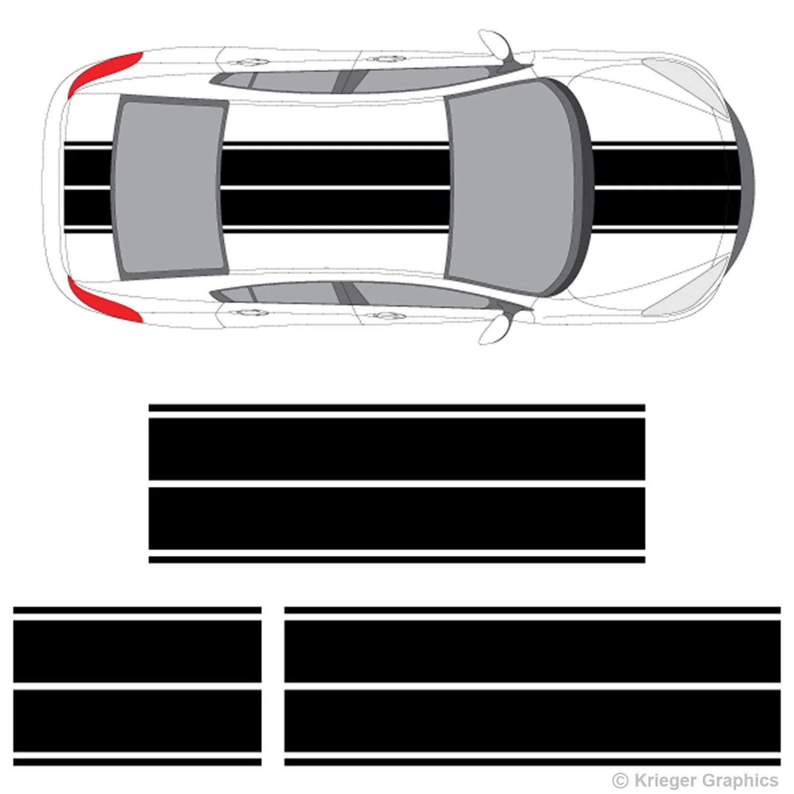 For 1set 1Set Mazda 2 3 6 RX-7 RX-8 Miata Dual Rally Racing Stripes Vinyl Stripe Decals Car styling
