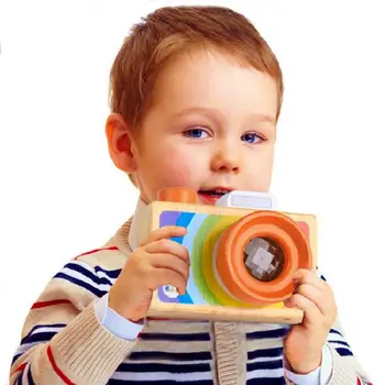

Copy Camera Lovely Children's Handmade Wooden Cartoon Camera, Creative Handmade Toy Kaleidoscope Mirror Camera Projects.