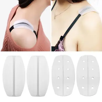 

2Pcs/Pair Women Bra Strap Cushion Holder Soft Silicone Non-Slip Pliable Ease Shoulder Discomfort Protectors Pads Breathable Hole