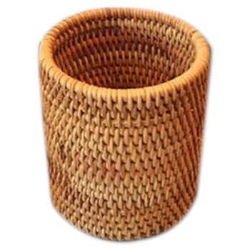 

Rattan Chopsticks Tube Shovel Spoons Bucket Dinner Knives Forks Tableware Storage Box Home Storage Baskets Organizer