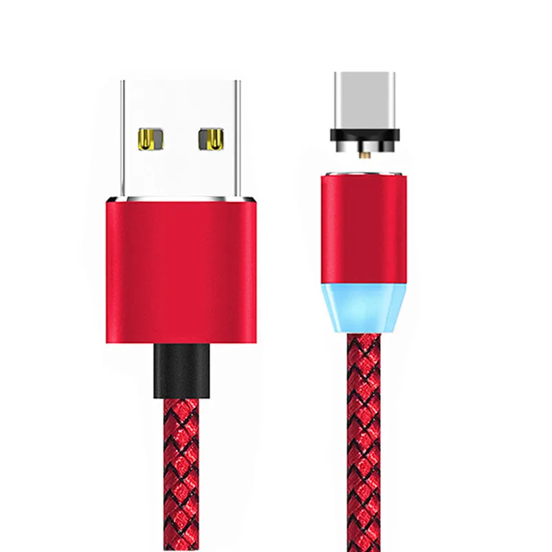 

LED Lighting Magnetic USB Cable For iPhone Xs Max XR X 7 8 Huawei honor 9x Micro Type C Charger Fast Charging Magnet Charge USBC