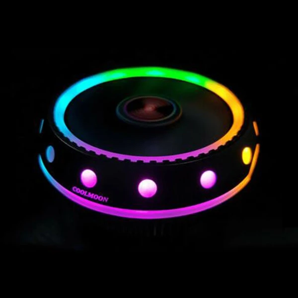 COOLMOON RGB кулер для процессора светодиодный радиатор 12 В AMD ПК настольный