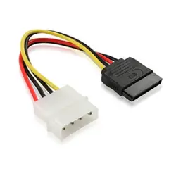 15 pin 15P SATA, серийный выпуск ATA женский Molex IDE 4 Pin мужской M-F жесткий диск адаптер питания линия питания 0,15 м