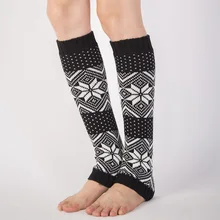 La maxza 1 пара рождественских носков Для Женщин ноги теплые, вязаные полусапожки Носки фигурки жениха и невесты; гетры до колена трикотажные верхние манжеты k2171