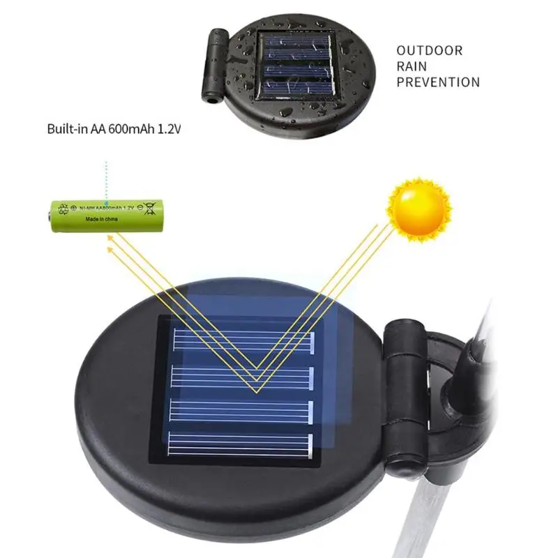 3pcs Butterfly Solar Light 6LED IP65 7 Color Light Park Bar Outdoor Waterproof Decor Energy Saving and Environmental Protection