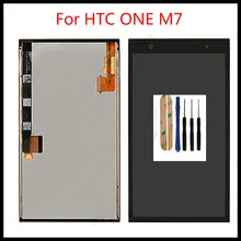 Top quality 100%Tested Well Working LCD Display For HTC ONE M7 LCD Display +Touch Screen and Tools 40 el3216 pwe1xg good working tested