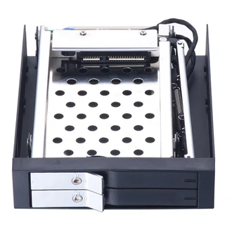 

2.5-Inch Floppy Drive Internal Dual-Disk SATA Tray Type Hot-Swap Mobile Rack with Security Lock Mobile Hard Disk Box