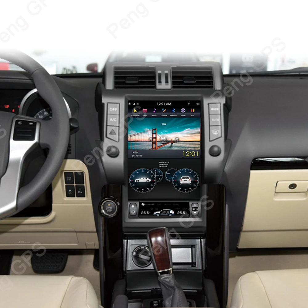 Best Android 8.1 Car DVD Player for Toyota Land Cruiser Prado 150 2010-2013 GPS Navigation Tesla Style 13.6 Inch 4K Video HD Headunit 1