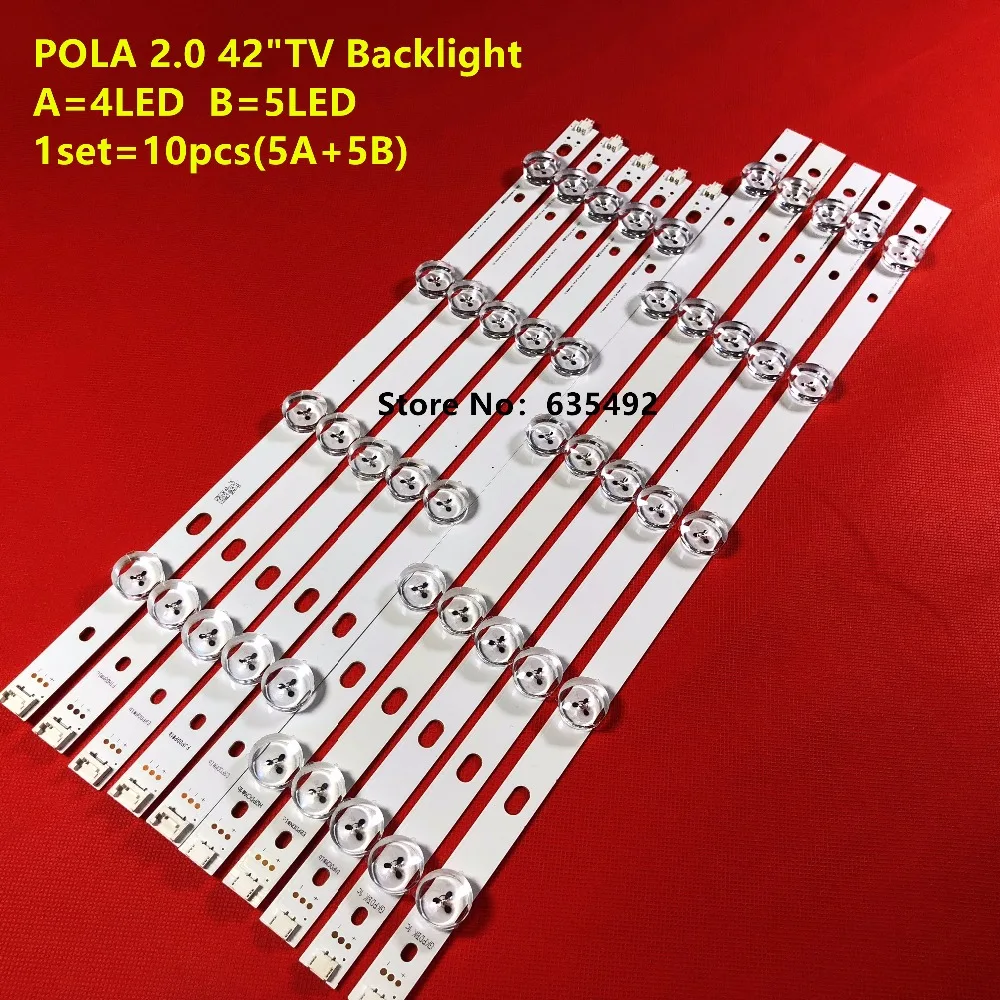 10 шт. светодиодный подсветка полосы 9 светодиодный s для LG INNOTEK POLA2.0 42 ''A/B Тип Rev0.1 42LN5300 42LN5406-ZA 42LN5300 42LN5750 42LN5300-UB T420HVN05.0