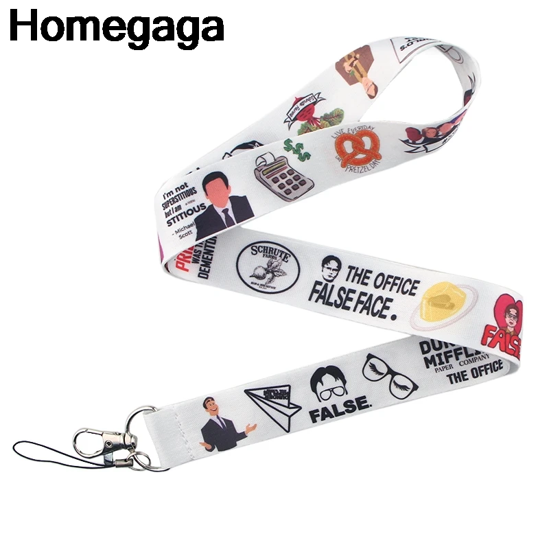 Homegaga офис ТВ шоу 90s аксессуары для ключей для безопасности, защиты телефона USB держатель удостоверения личности ключевой ремень шнур с этикеткой D2280