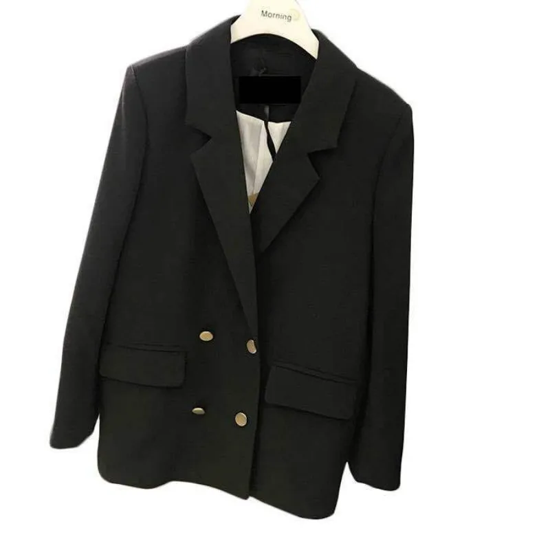 

Blazer feminino spring and autumn new women's metal double-breasted OL temperament commuter casual fashion suit jacket female