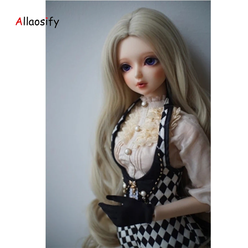 Allaosify Bjd / SD как парик для куклы дядя длинные вьющиеся волосы 1/31/4 1/6 1/8 высокая