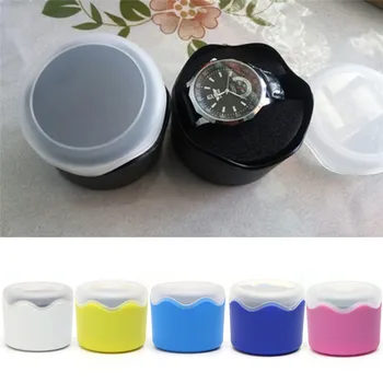 

Candy Color Wristwatch Storage Case Plastic Single Watch Box Case with Sponge