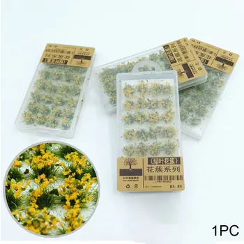 

Static Sand Table Railway Artificial Flower Cluster DIY Miniature Durable Scenery Model Grass Tufts Wargame Garden Decor