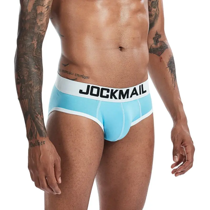 Jockmail 2020 New Shorts Sexy Men Underwear Men Briefs Cotton Underpants Gay Mens briefs Cuecas Men Brief Bikini Man Srting white boxer briefs