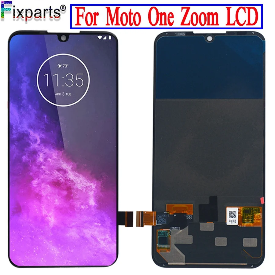 Новый дисплей для Motorola Moto One zoom ЖК-дисплей дигитайзер с сенсорным экраном в сборе