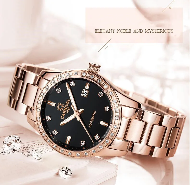 Sapphire Crystal Women Watches Fashion Ladies Watch For Women Bracelet Relogio Automatic Mechanical Clock Luxury reloj mujer