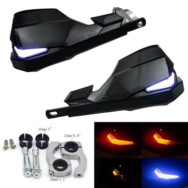 Universal Motorcycle Handguards 22Mm-28Mm Handlebar Protector With Led Turn Signal Light For-Bmw Honda Yamaha Suzuki Ktm | Автомобили и