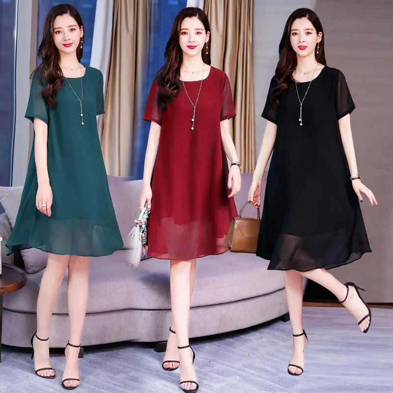 

Kuotaitai Large Size Belly Covering Dress Chubby Size Western Style by Age Korean-style 2019 Popular Summer Skirt 200