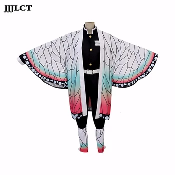 

Anime Demon Slayer Kimetsu No Yaiba Kochou Shinobu Cosplay Costume Women Kimono Uniforms Costume Wig Halloween Carnaval Party