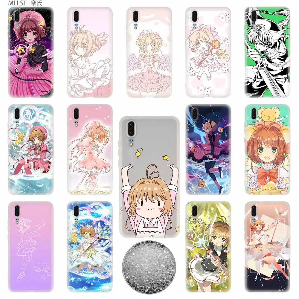 

Sakura Card Captor Cardcap TPU Cover Phone Cases Soft For Huawei P 20 pro P10 Plus P9 P8 lite 2017 P30 pro samrt 2019 Nova 3e