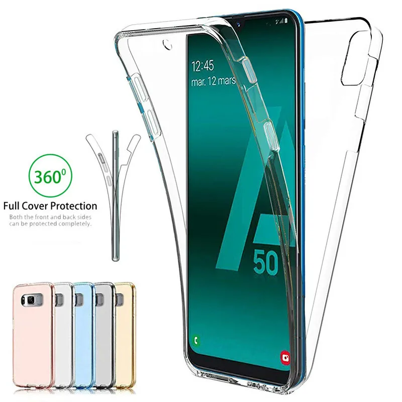 

Double Soft TPU Case for Samsung Galaxy Note 10 Pro A50 A40 A30 A10 M10 J4 J6 J8 A6 A8 Plus A7 2018 S10 S9 S8 Plus Clear Cover