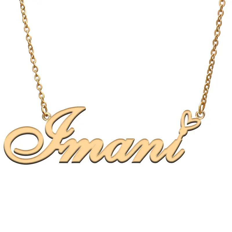Silver Nameplate Pendant Femme Mother 