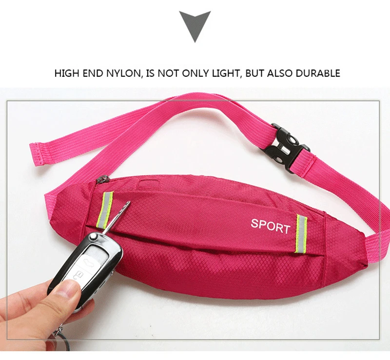 Men Women Running Waist Bag Sport Pack Cycling Bag Belt Fanny Waist Pouch Outdoor Travel Racing Hiking Gym Fitness Money Purse (21)