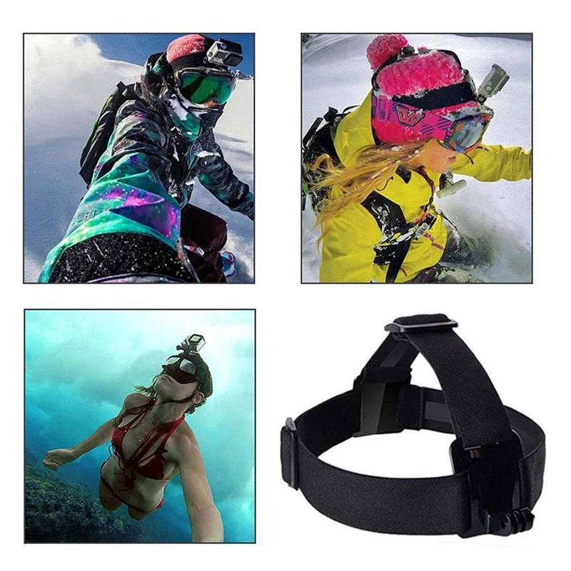 Sports Camera Head Band Adapter Anti Skid Adjustable Angle For Dji Osmo Action Gopro Xiaomi Sjcam Action Cameras Accessories