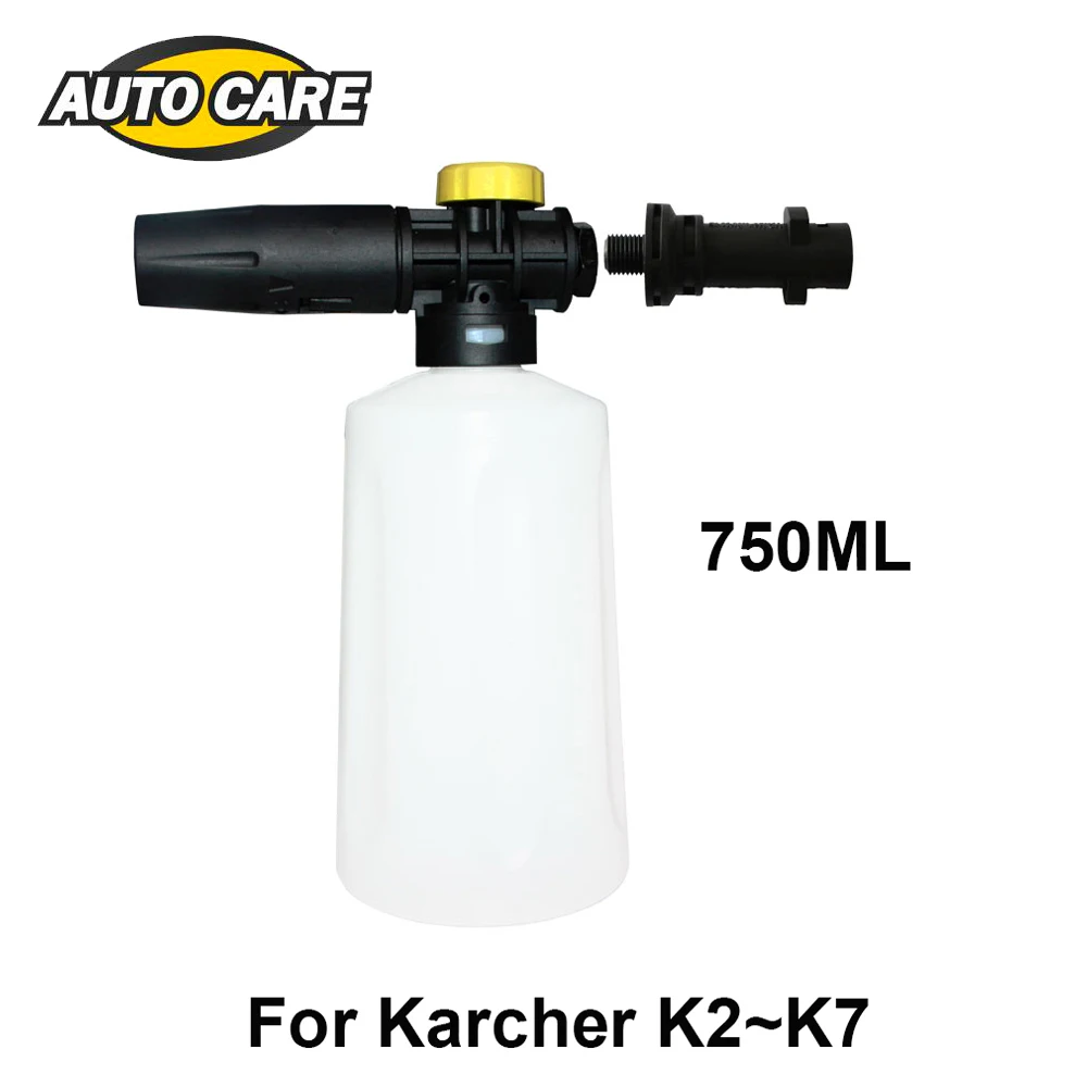 Пенная насадка для Karcher K2-K7, пистолет для пены высокого давления, полностью пластиковый портативный пенораспылитель, насадка для мытья автомобиля, распылитель мыла