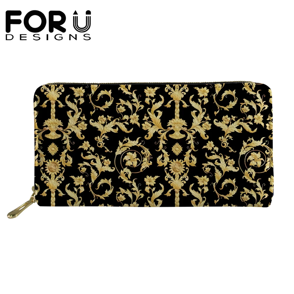 Кошельки FORUDESIGNS из искусственной кожи для женщин роскошные дамские удлиненные