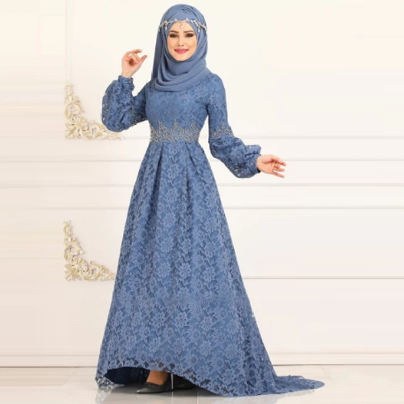 WEPBEL высококачественное женское мусульманское платье арабский, из Дубая abaya Slim Fit Аппликация Высокая талия элегантные макси платья Исламская одежда S-5XL