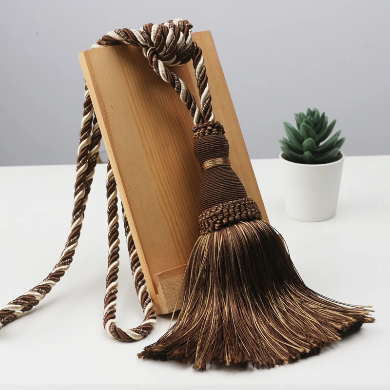 dark coffee 1 pc curtain tassel tieback curtain decoration accessory - Цвет: dark coffee