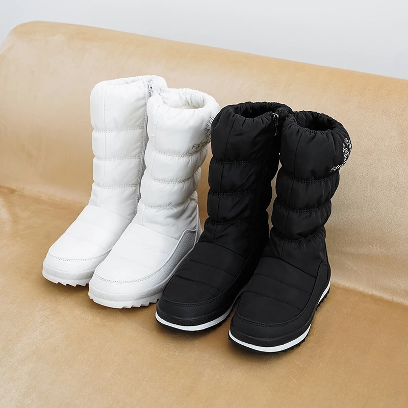 ASILETO/Зимние ботильоны; женская зимняя обувь на молнии; женская обувь на каблуке; Водонепроницаемая Обувь на пуху; botas mujer bottes; размер 41