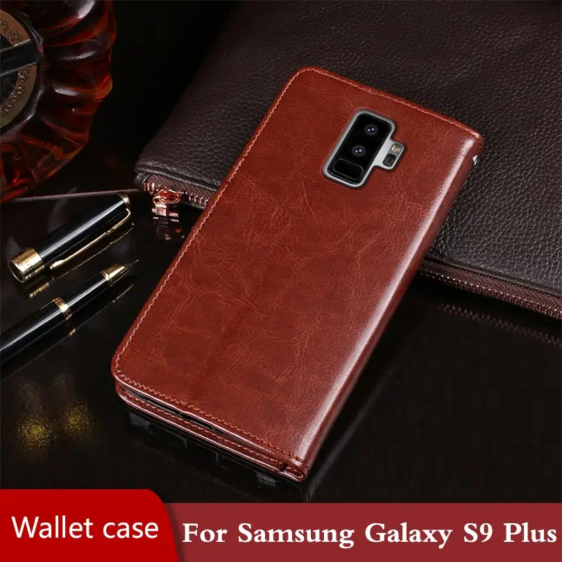 Чехол для samsung Galaxy S9 Plus, Кожаный противоударный чехол-бампер, флип-чехол для samsung S9 Plus, Магнитный чехол, funda etui