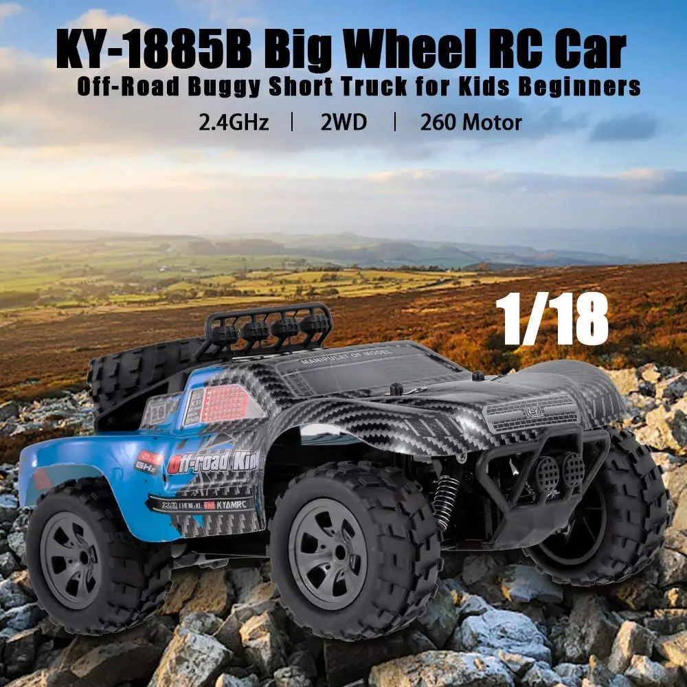 EBOYU 1885B RC автомобиль 2,4 GHz 1/18 2WD большое колесо внедорожный пульт дистанционного управления грузовик King RTR для детей начинающих