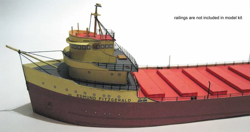 1:400 American Great Lakes Freighter The SS Edmund Fitzgerald Paper Model Kit Handmade Toy Puzzles