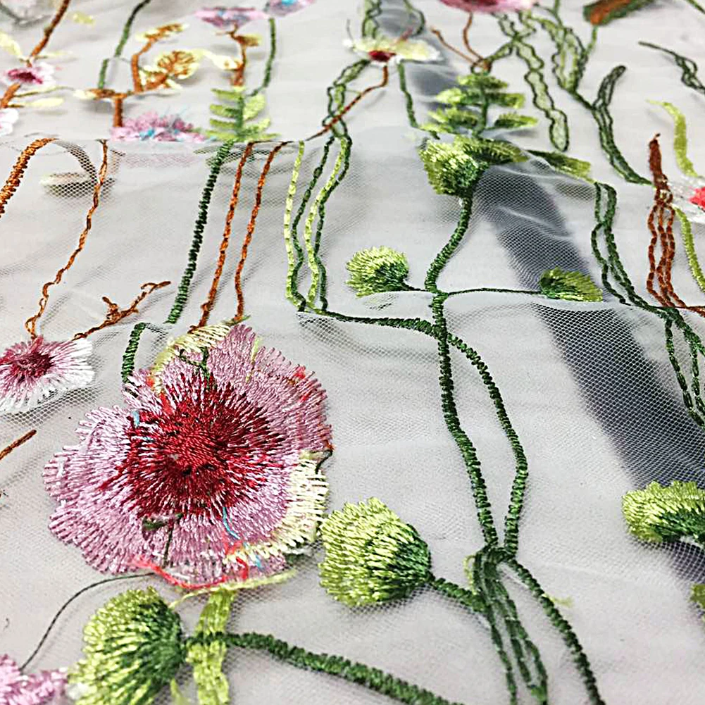 Винтажное свадебное платье с цветочной вышивкой белая кружевная ткань 51"