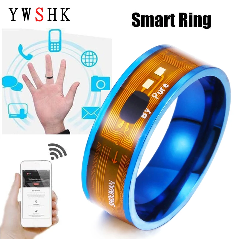 Модное Новое NFC кольцо для iPhone Android Смарт Титан стальное 2021 тренд подарок на день