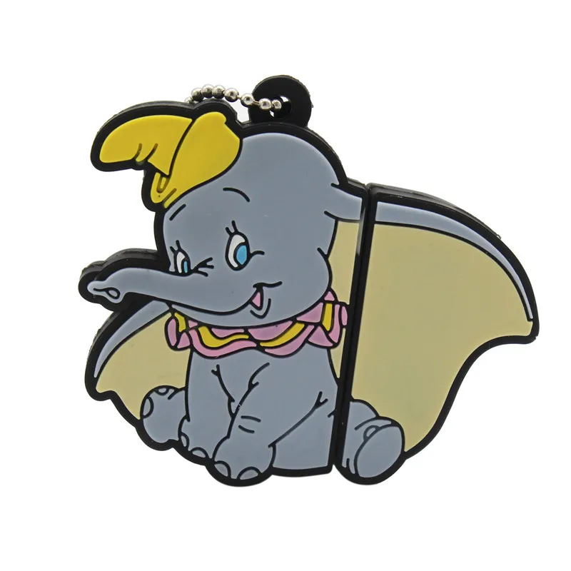 Текстовый мне прекрасный мини слон USB флэш-накопитель милый животное Флешка в форме героя мультика флешки U диск - Цвет: gray