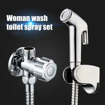 

Handheld Toilet bidet sprayer set Kit Stainless Steel Hand Bidet faucet for Bathroom hand sprayer shower head self cleaning