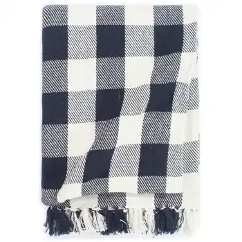 

Blanket cotton 160x210 cm navy blue for Beds Solid Color Bed spread Soft Blanket On the Sofa Warm Throw Blanket