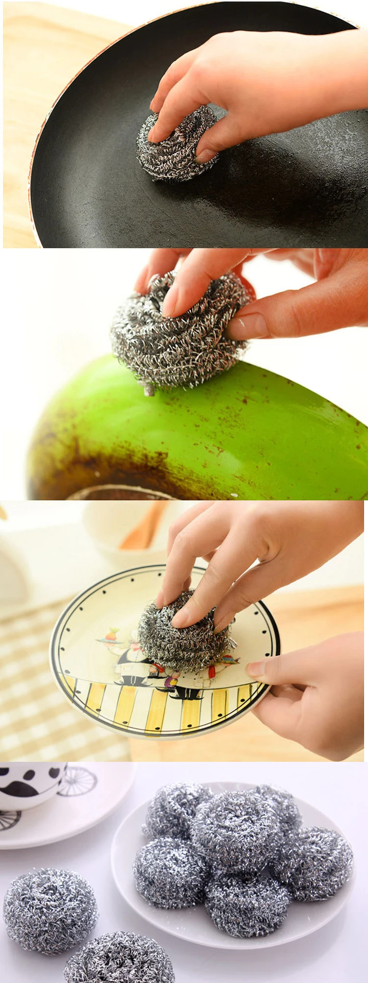 20 Pieces Of Steel Wire Ball Brush Pot Cleaning Brush Dishwashing Brush Stainless Steel Wire Ball Kitchen Cleaner Cleaning Ball