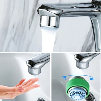 

Faucet Aerator One Touch Switch Universal Easy Install Sink Tap Kitchen Bubbler Accessories Water Saving Diffuser Chrome Plated