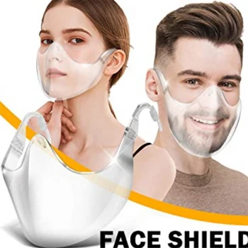 

Anti-pm2.5 Protective Mask Durable Mask Face Shield Combine Plastic Reusable Transparent Mouth Face Mask Bandage Kitchen Tools