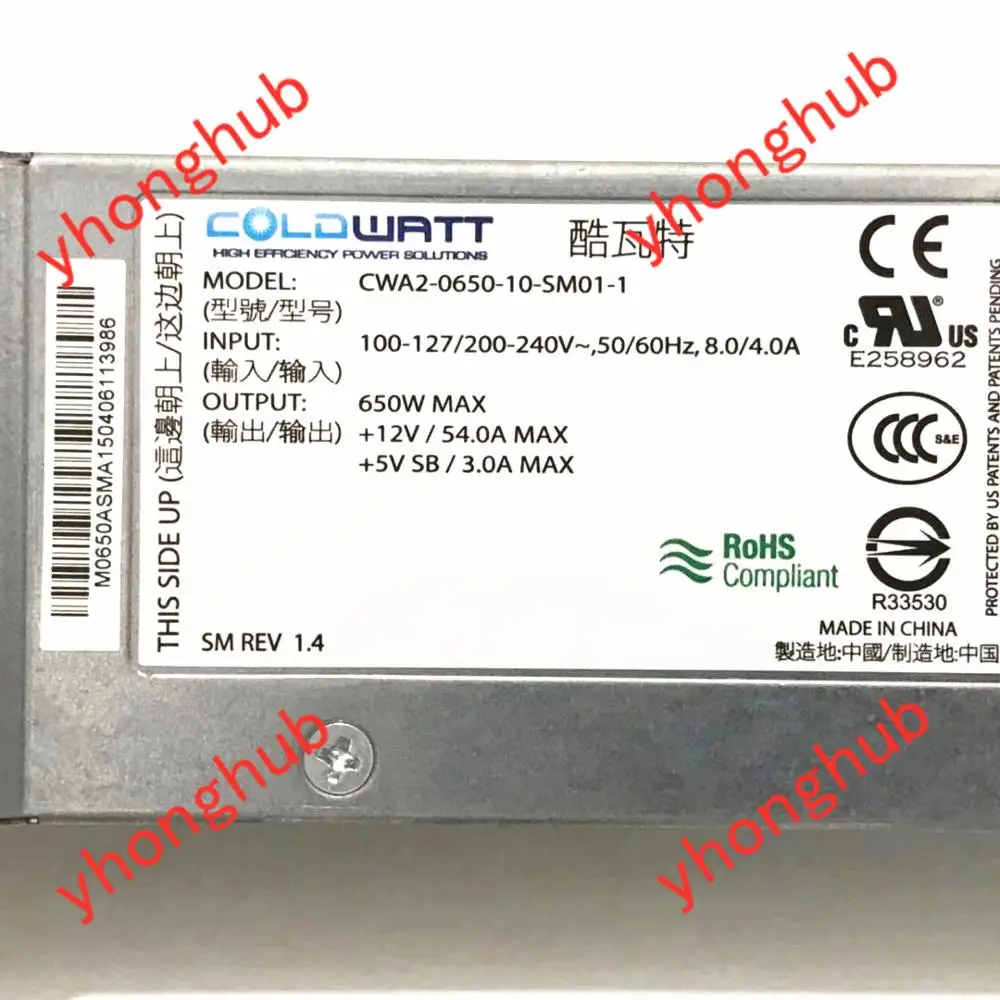 COLDWATT CWA2 0650 10 SM01 1 серверный блок питания 650W PSU компьютер Sever|Блоки для компьютеров| |