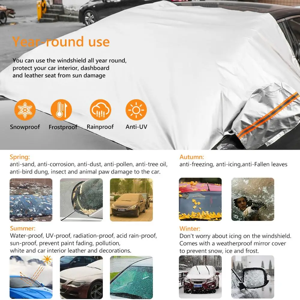 FREE Storage Bag Nissan Car Anti Frost Snow Screen Cover All Weather